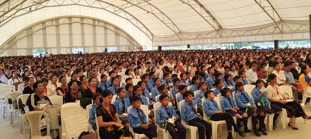 Students and teachers in attendance during the State Level Teachers’ Day celebration at NBCC Convention Hall, Kohima on September 5.